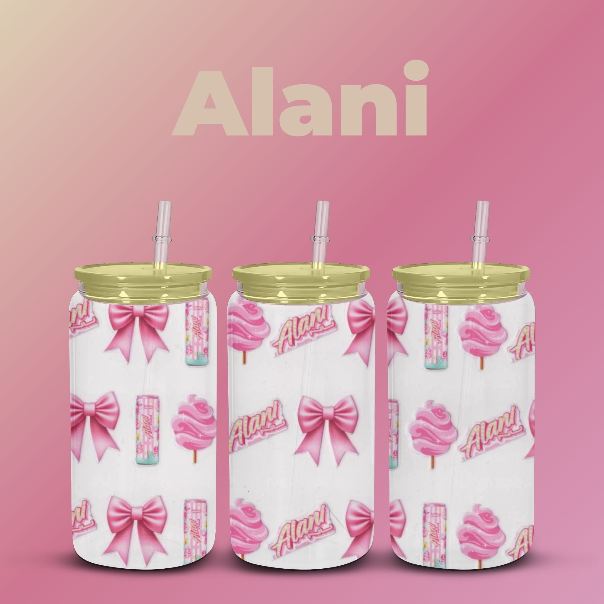 16oz Alani Inspired Glass Cup